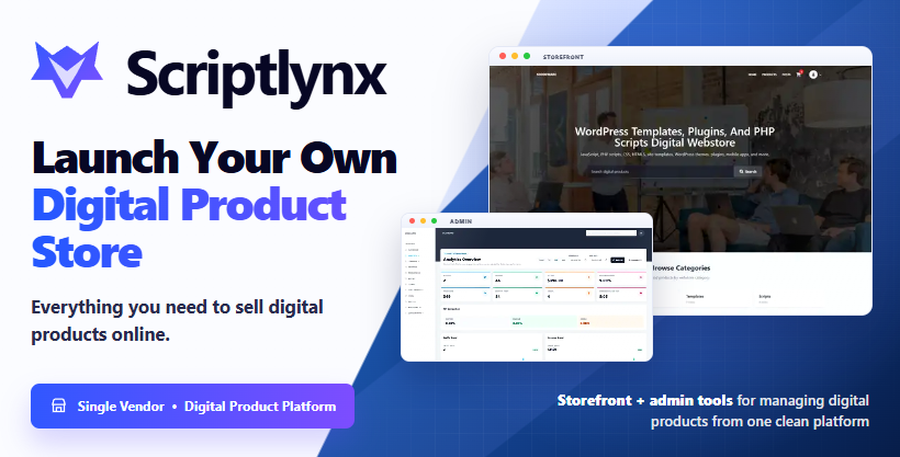 Scriptlynx — Launch Your Own Digital Product Store